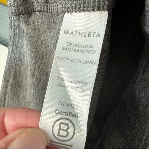 Athleta Ultimate Stash Pocket Capri Leggings SuperSonic Gray Heather. EUC. Small - Picture 10 of 13